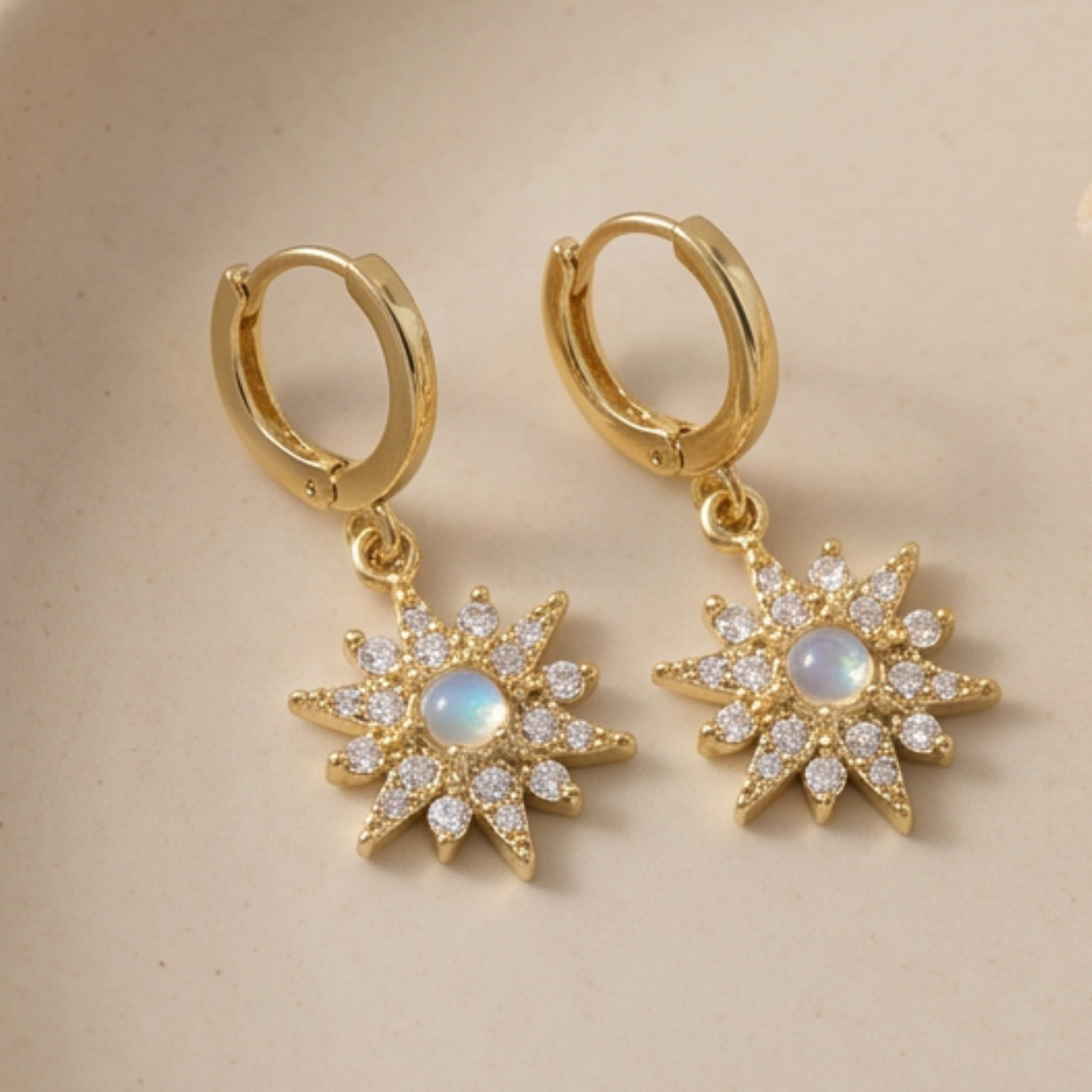 Compass Star Hoops