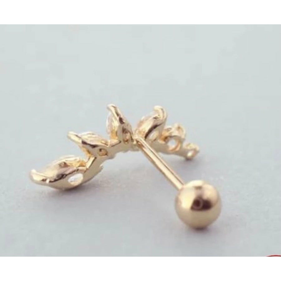 Gold Lotus Earring